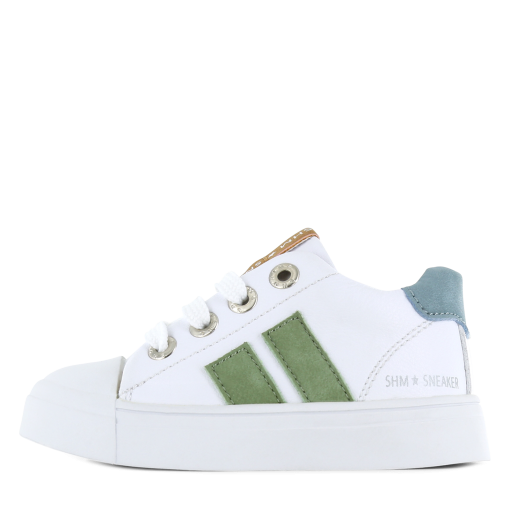 Shoesme witte sneaker met stripings Uni | Microleer | Maat 35