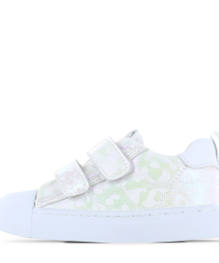 Shoesme metallic witte sneaker Meisjes | Metallic/Microfiber leer | Maat 31