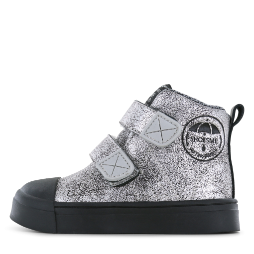 Shoesme zilveren Water-Proof bootie Meisjes | Microfiber leer | Maat 28