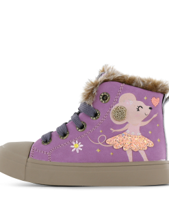 Shoesme roze veterboot met ballerina Meisjes | Microfiber nubuck | Maat 32