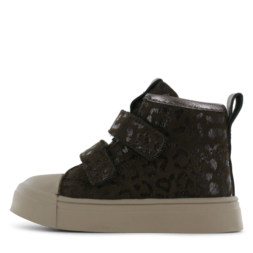 Shoesme donkerbruine klittenbandboot Meisjes | Microfiber leer/Su&egrave;de | Maat 22