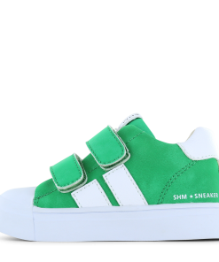 Shoesme groene sneaker met witte stripings Jongens | Microfiber nubuck | Maat 23