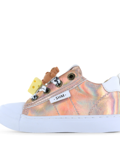 Shoesme metallic roze sneaker Meisjes | Metallic/Microfiber leer | Maat 31
