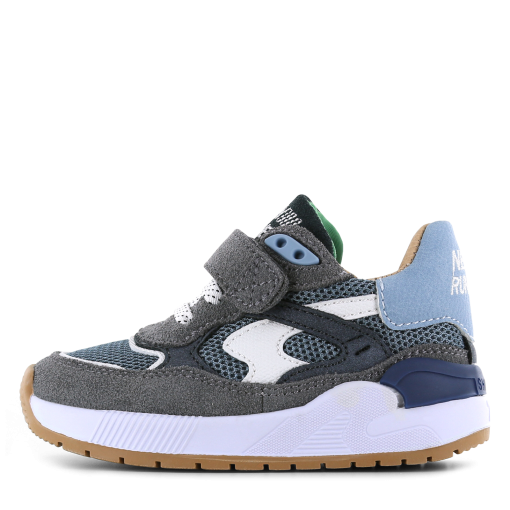 Shoesme wit-blauwe sneaker Jongens | Leer/Microleer | Maat 22