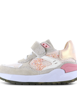 Shoesme beige-roze sneaker Meisjes | Leer/Microleer | Maat 31