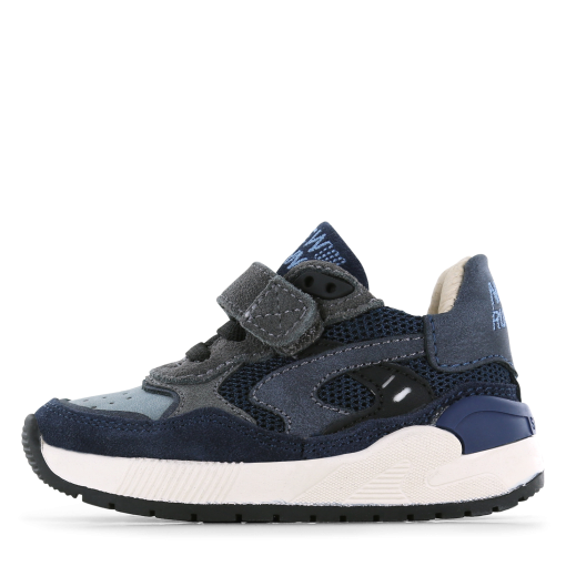 Shoesme donkerblauwe sneaker Jongens | Mesh/Microfiber nubuck/Su&egrave;de | Maat 23