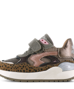 Shoesme metallic bronzen sneaker met dotjes Meisjes | Mesh/Metallic/Microfiber nubuck/Su&egrave;de | Maat 23