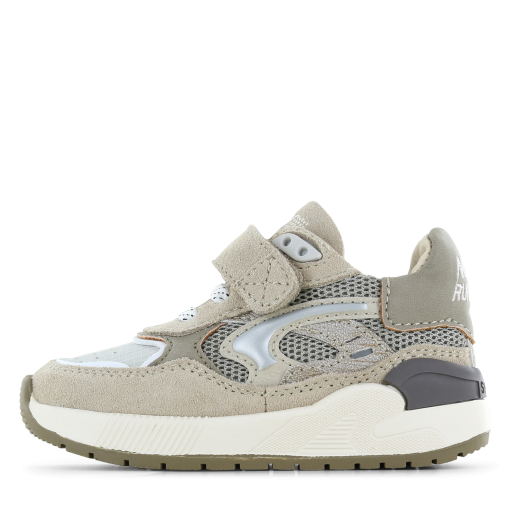 Shoesme beige-grijze sneaker Jongens | Leer/Microleer | Maat 35
