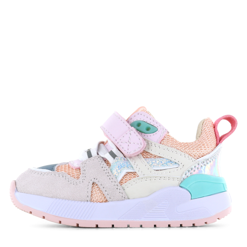 Shoesme roze-oranje sneaker Meisjes | Leer/Microfiber leer | Maat 29