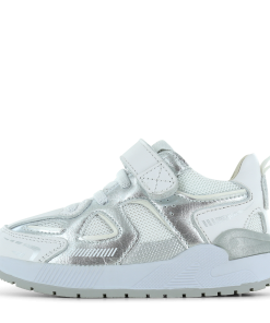 Shoesme zilveren sneaker Meisjes | Leer/Mesh | Maat 23