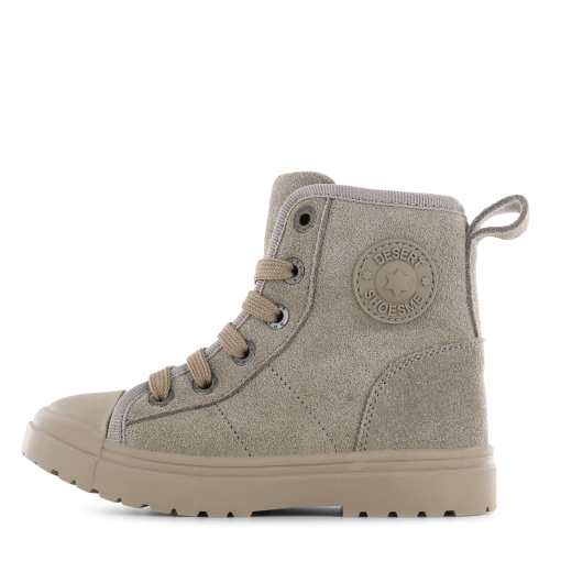 Shoesme taupe veterboot met warme voering Uni | Su&egrave;de | Maat 29