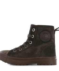 Shoesme donkerbruine warmgevoerde veterboot Jongens | Su&egrave;de | Maat 24