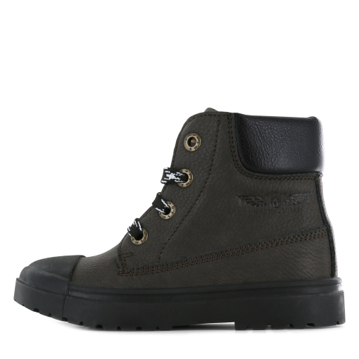 Shoesme donkerbruine veterboot Jongens | Microleer | Maat 37