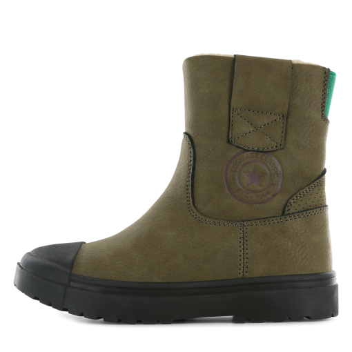 Shoesme donkergroene warmgevoerde boot Jongens | Microleer | Maat 23