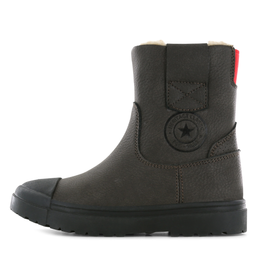 Shoesme donkerbruine warmgevoerde boot Jongens | Microleer | Maat 23
