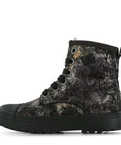 Shoesme metallic-zwarte bikerboot Meisjes | Microleer | Maat 28