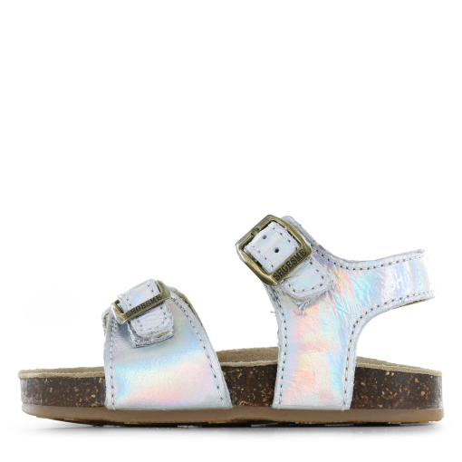 Shoesme metallic zilveren sandaal Meisjes | Leer/Metallic | Maat 22