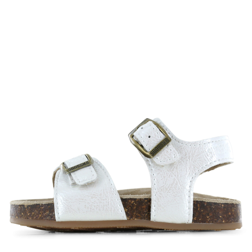 Shoesme metallic witte sandaal Meisjes | Leer/Metallic | Maat 29