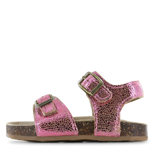 Shoesme metallic roze sandaal Meisjes | Leer/Metallic | Maat 22