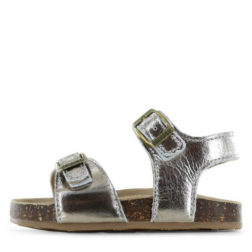Shoesme metallic zilveren sandaal Meisjes | Leer/Metallic | Maat 22