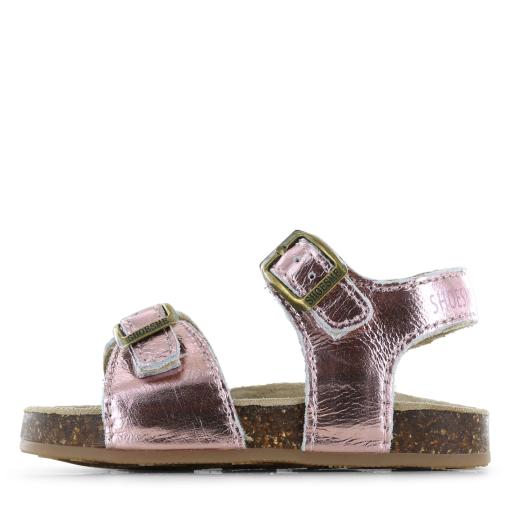 Shoesme metallic ros&eacute; sandaal Meisjes | Leer/Metallic | Maat 22